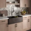 Native Trails Concierge 33" Copper Workstation Farmhouse Kitchen Sink, Antique Copper, CPKG273