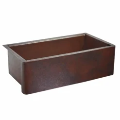 Native Trails Concierge 33" Copper Workstation Farmhouse Kitchen Sink, Antique Copper, CPKG273