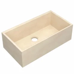 Native Trails Concierge 33" NativeStone Concrete Workstation Farmhouse Kitchen Sink, Sand, NSKG3318-D