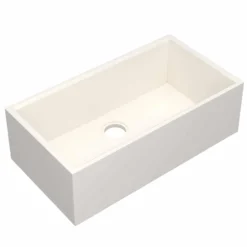 Native Trails Concierge 33" NativeStone Concrete Workstation Farmhouse Kitchen Sink, Pearl, NSKG3318-P