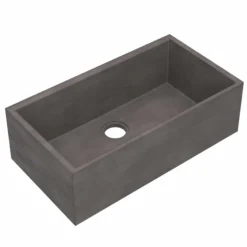 Native Trails Concierge 33" NativeStone Concrete Workstation Farmhouse Kitchen Sink, Slate, NSKG3318-S