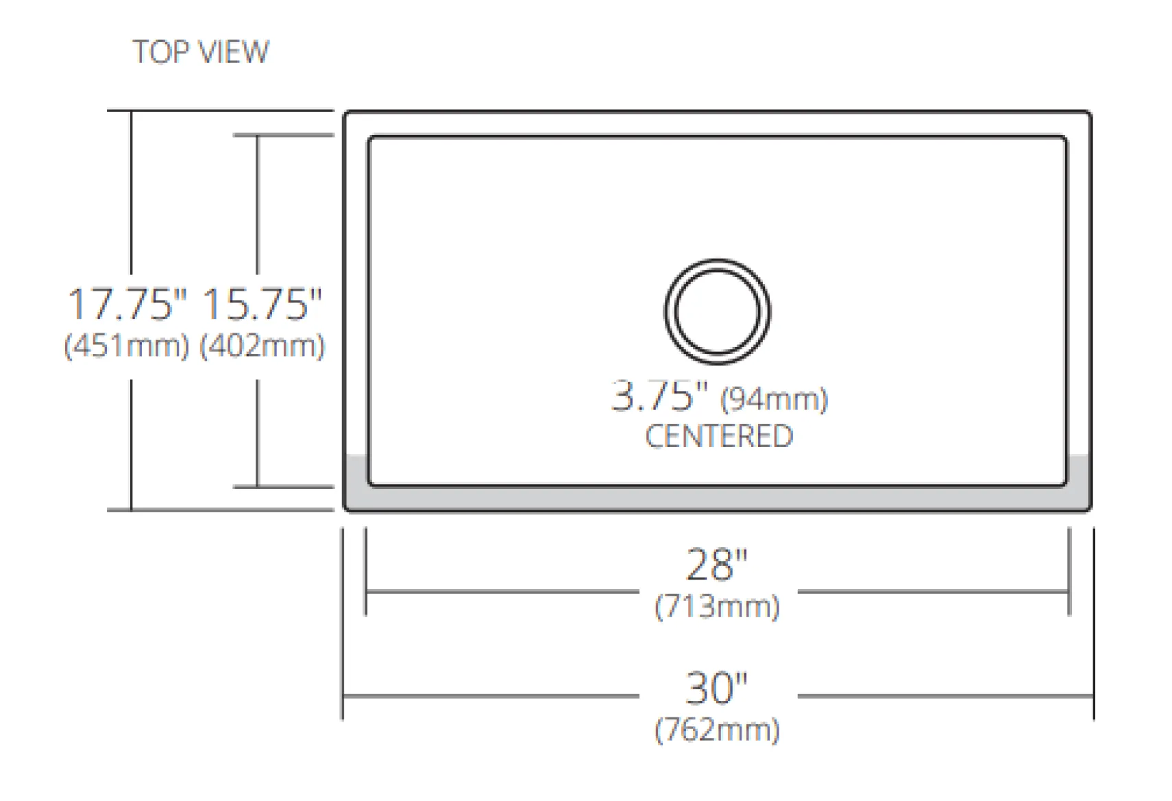 Native Trails Dreamer 30" Fireclay Farmhouse Sink, Silver, PMK3018-S