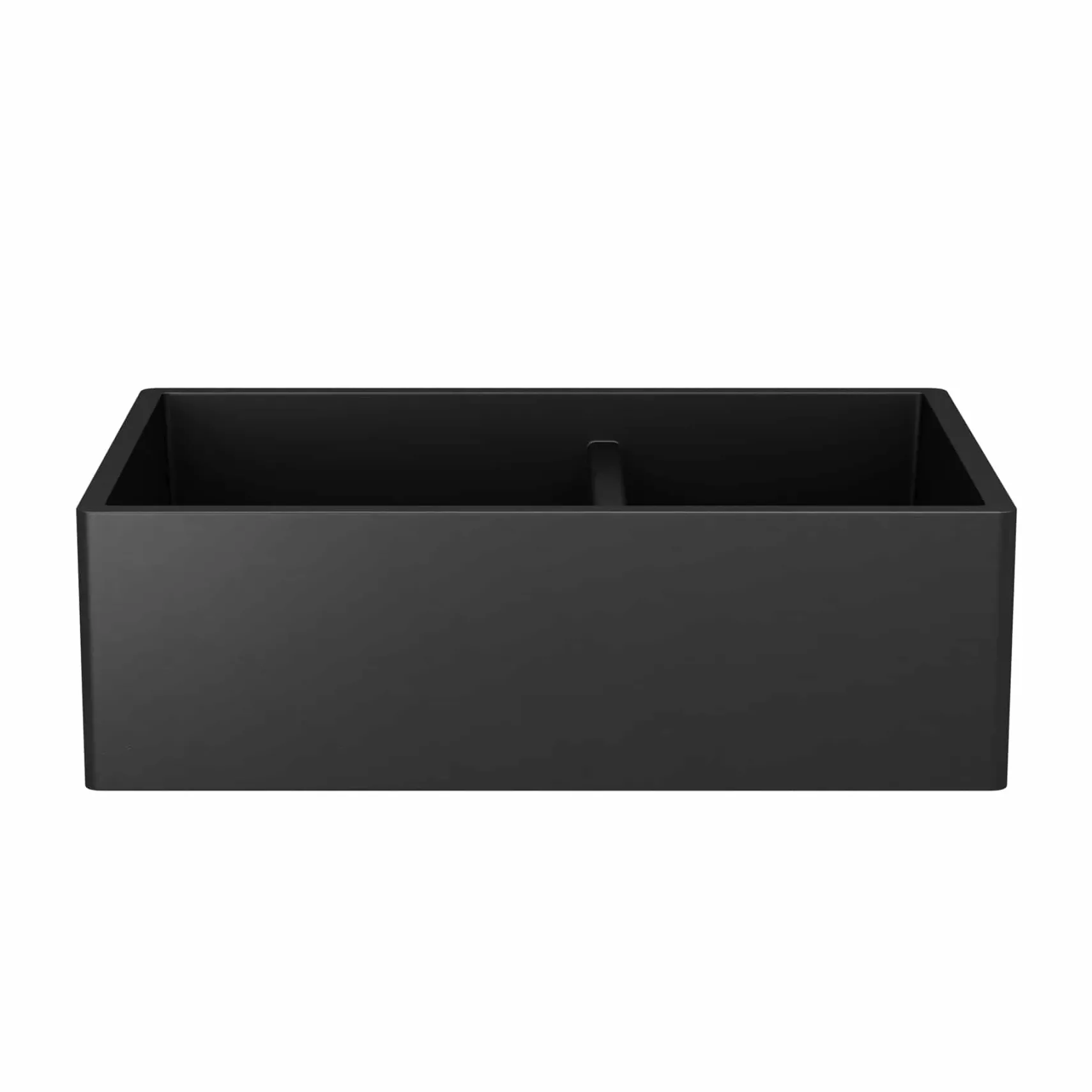 Native Trails Farmhouse Double Bowl 33" NativeStone Concrete Farmhouse Sink, 60/40 Double Bowl, Charcoal, NSKD3321-C