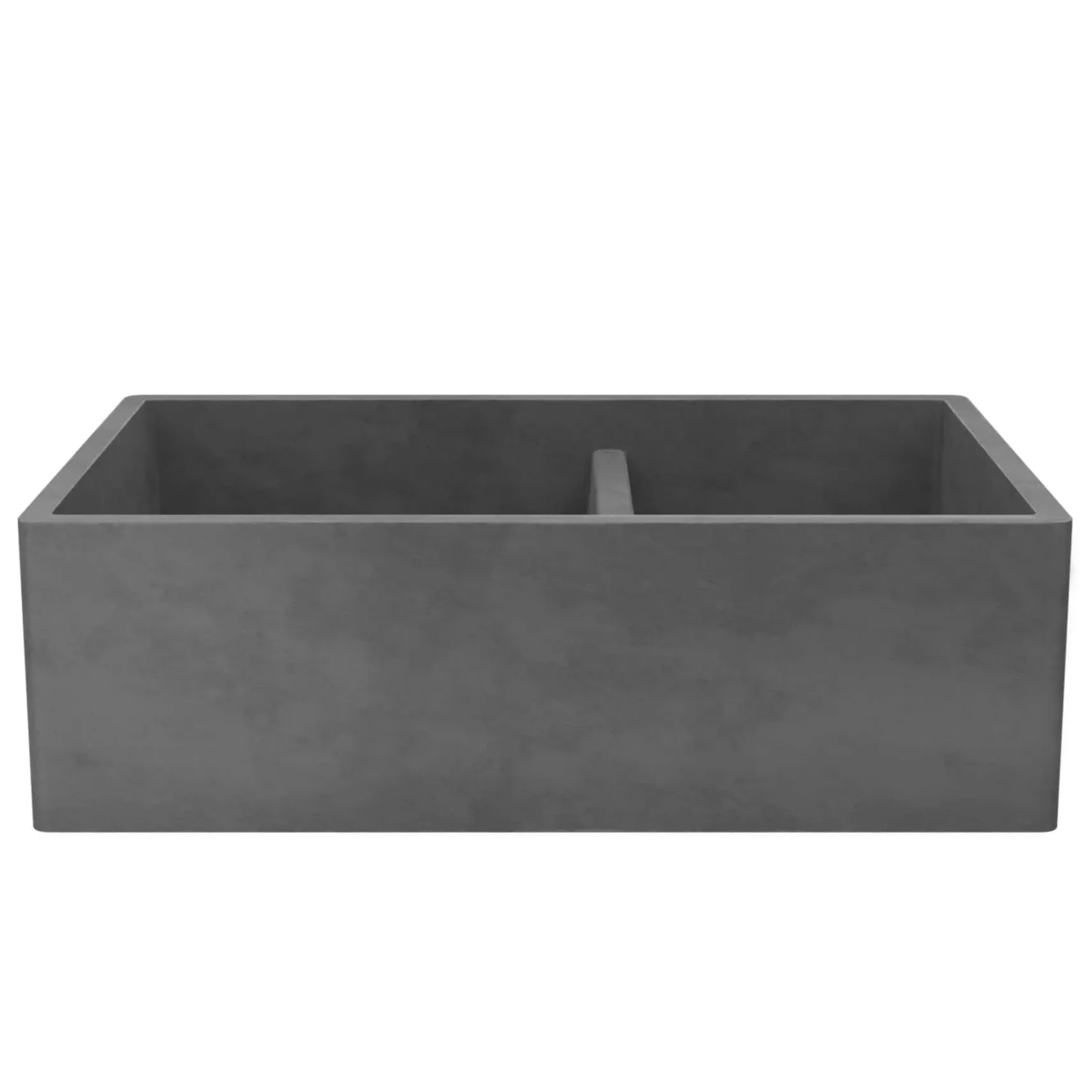Native Trails Farmhouse Double Bowl 33" NativeStone Concrete Farmhouse Sink, 60/40 Double Bowl, Slate, NSKD3321-S