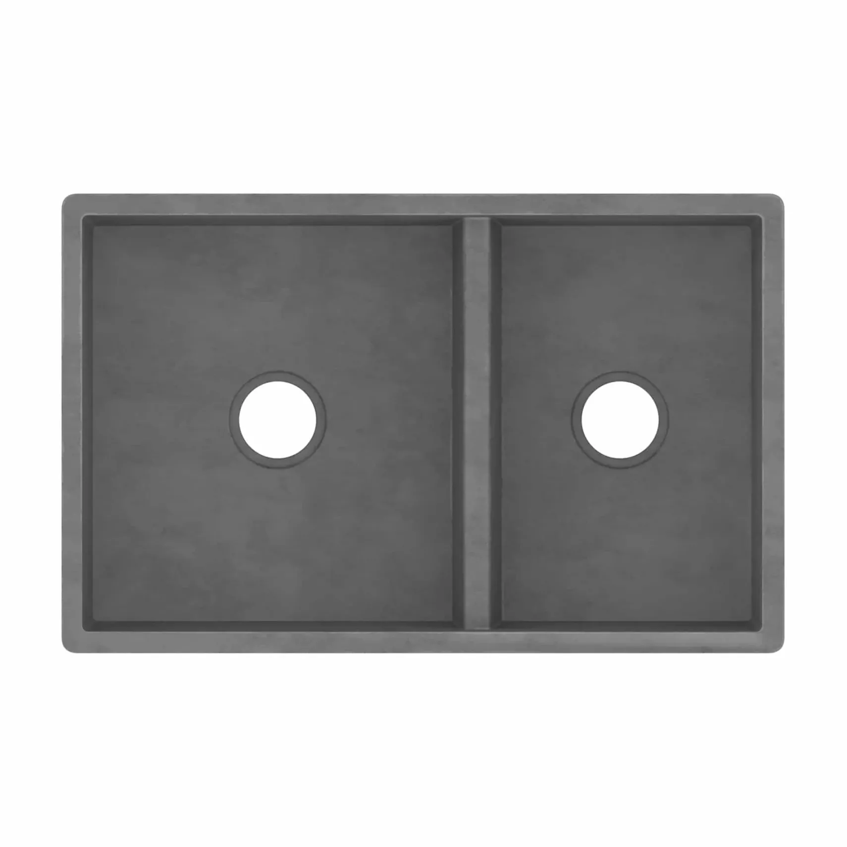 Native Trails Farmhouse Double Bowl 33" NativeStone Concrete Farmhouse Sink, 60/40 Double Bowl, Slate, NSKD3321-S