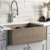 Native Trails Farmhouse Double Bowl 33" NativeStone Concrete Farmhouse Sink, 60/40 Double Bowl, Earth, NSKD3321-E