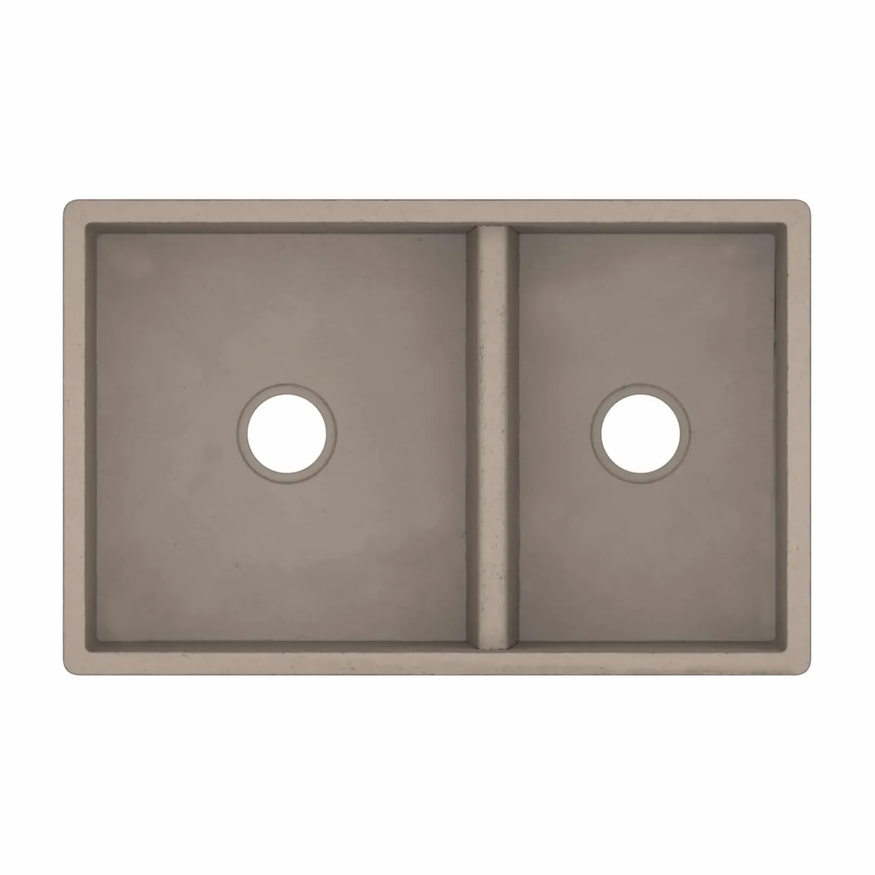 Native Trails Farmhouse Double Bowl 33" NativeStone Concrete Farmhouse Sink, 60/40 Double Bowl, Earth, NSKD3321-E