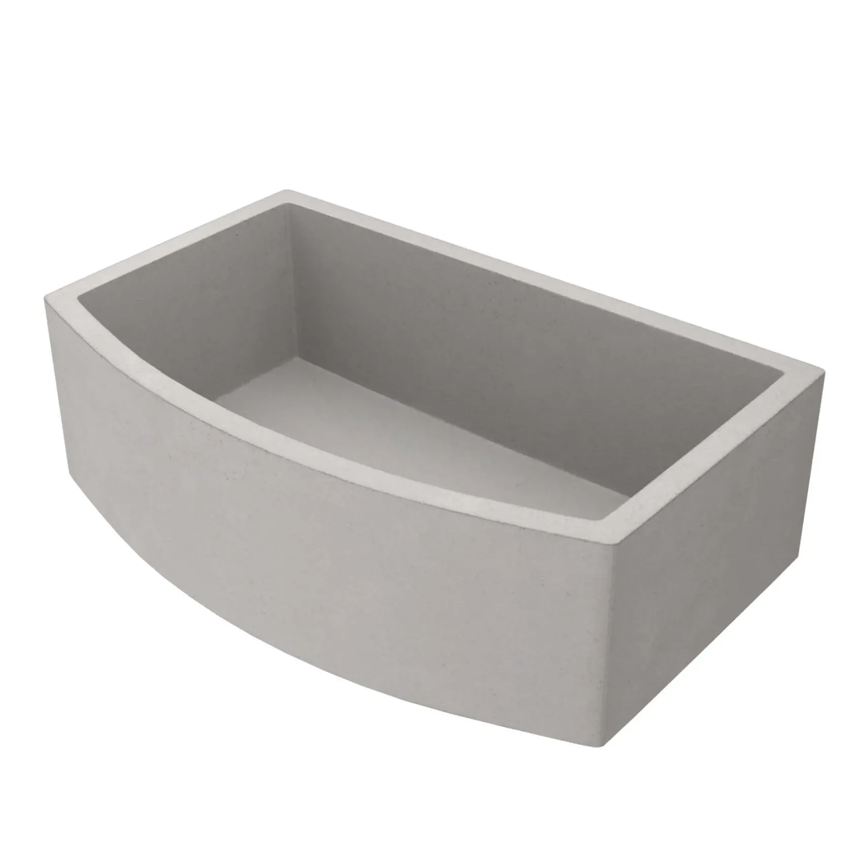 Native Trails Farmhouse Quartet 33" NativeStone Concrete Farmhouse Sink, Ash, NSKQ3320-A
