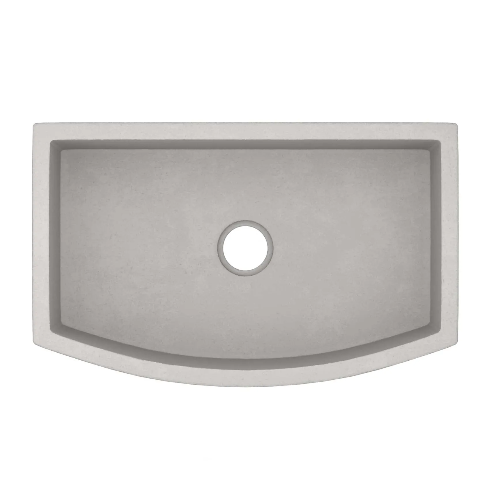 Native Trails Farmhouse Quartet 33" NativeStone Concrete Farmhouse Sink, Ash, NSKQ3320-A