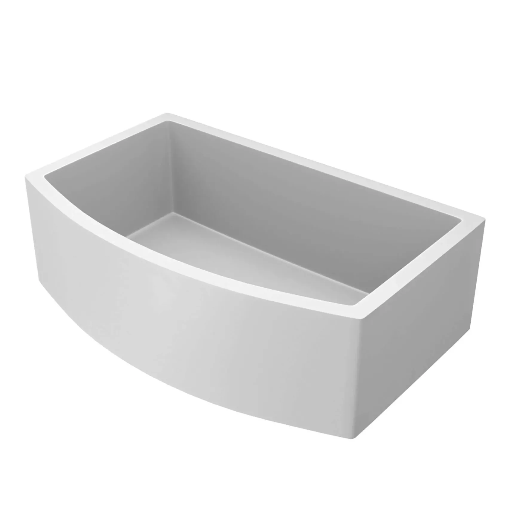 Native Trails Farmhouse Quartet 33" NativeStone Concrete Farmhouse Sink, Pearl, NSKQ3320-P