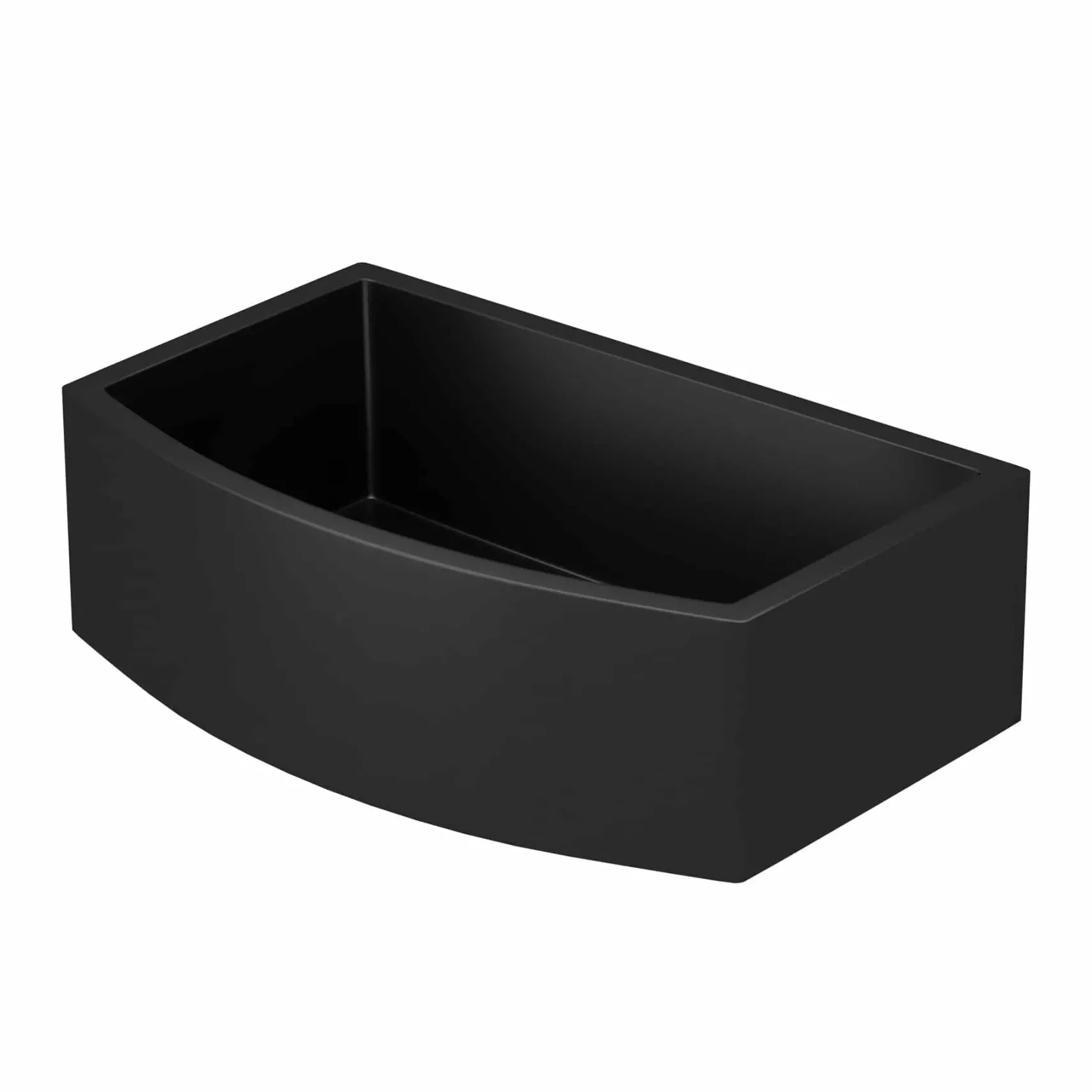 Native Trails Farmhouse Quartet 33" NativeStone Concrete Farmhouse Sink, Charcoal, NSKQ3320-C