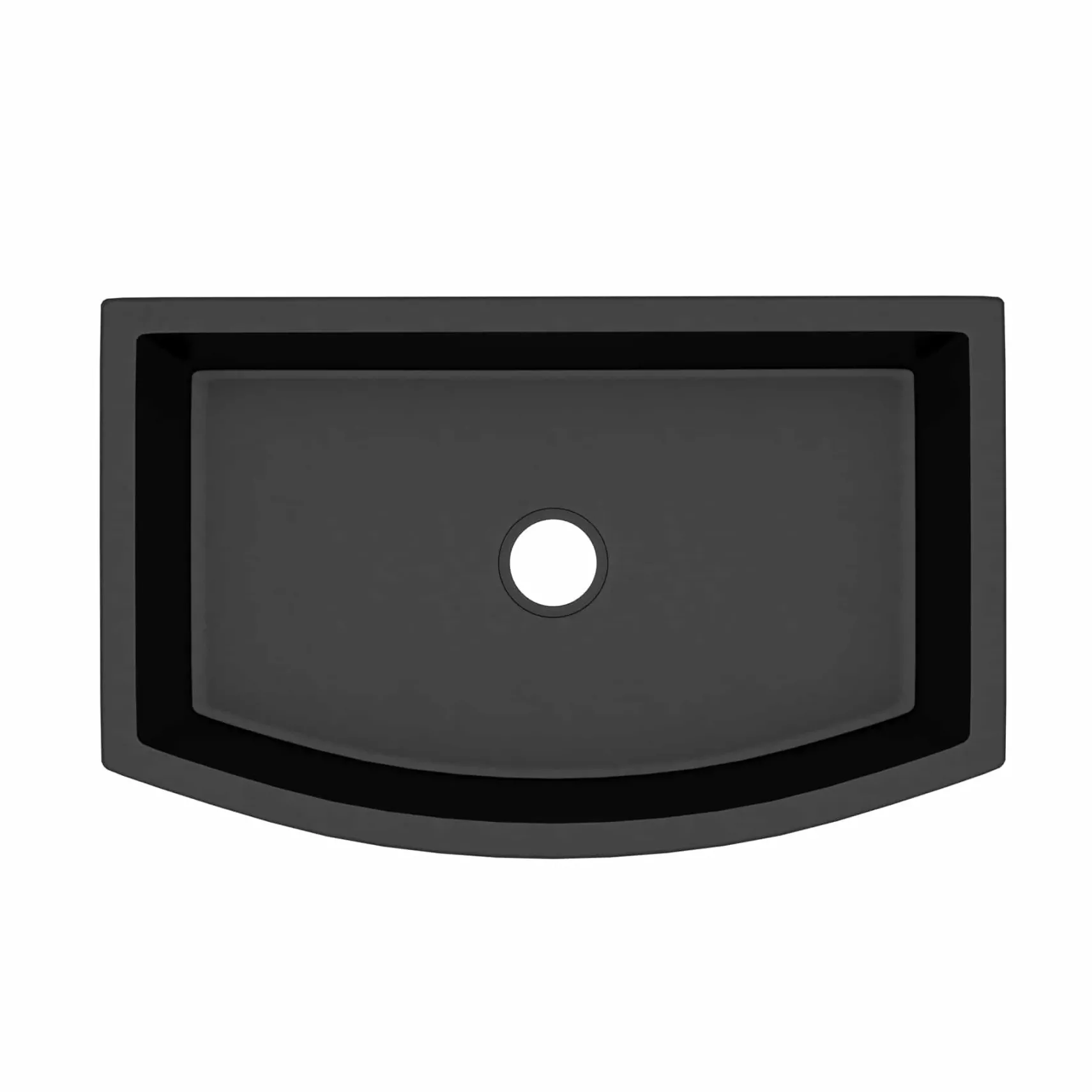 Native Trails Farmhouse Quartet 33" NativeStone Concrete Farmhouse Sink, Charcoal, NSKQ3320-C