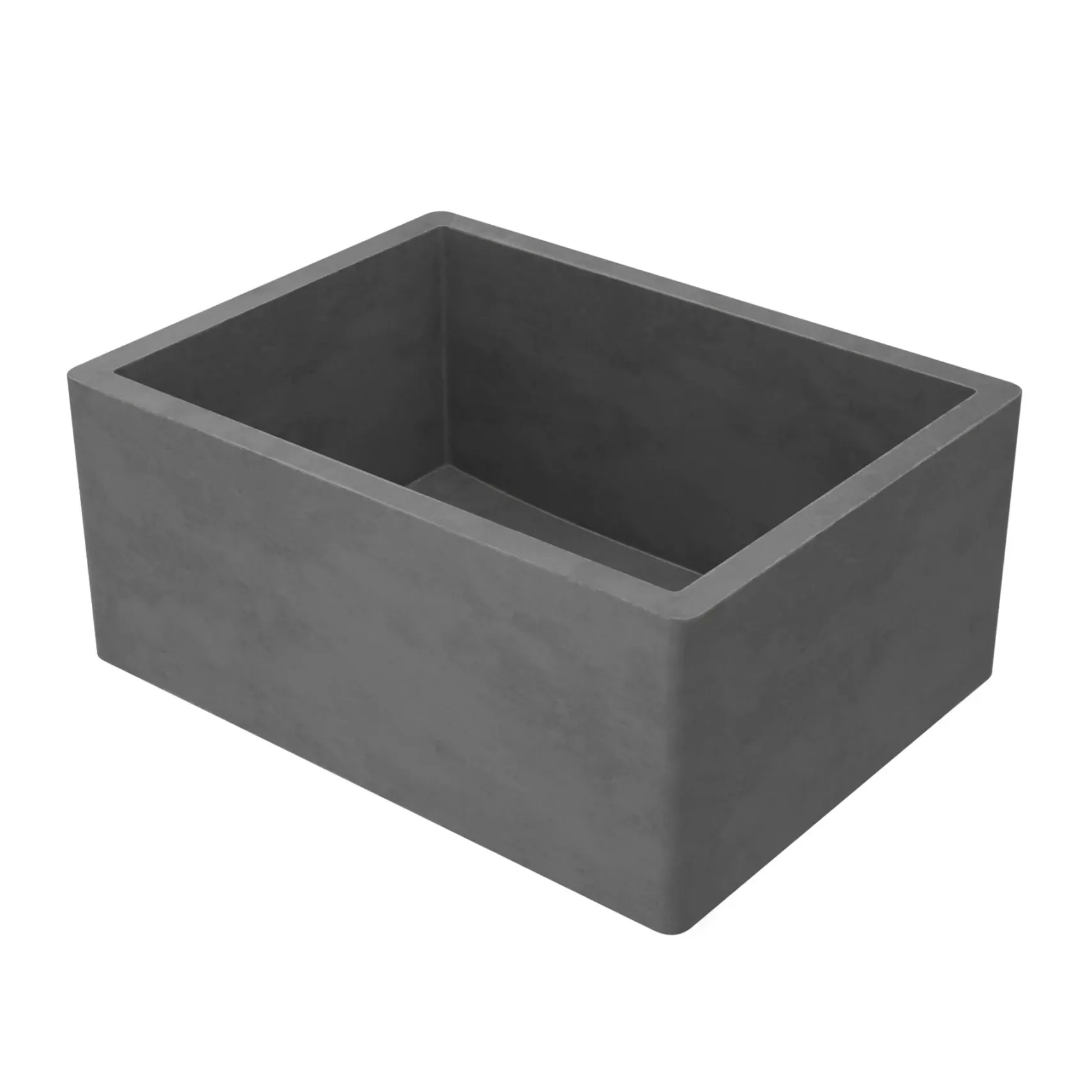 Native Trails 24" NativeStone Concrete Farmhouse Sink, Slate, NSK2418-S