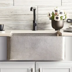 Native Trails 25" Nickel Farmhouse Sink, Brushed Nickel, CPK570