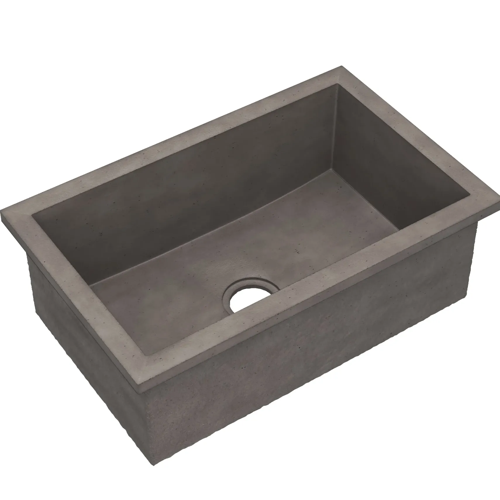 Native Trails Pacifica 30" Undermount NativeStone Concrete Kitchen Sink, Slate, NSK3019-S