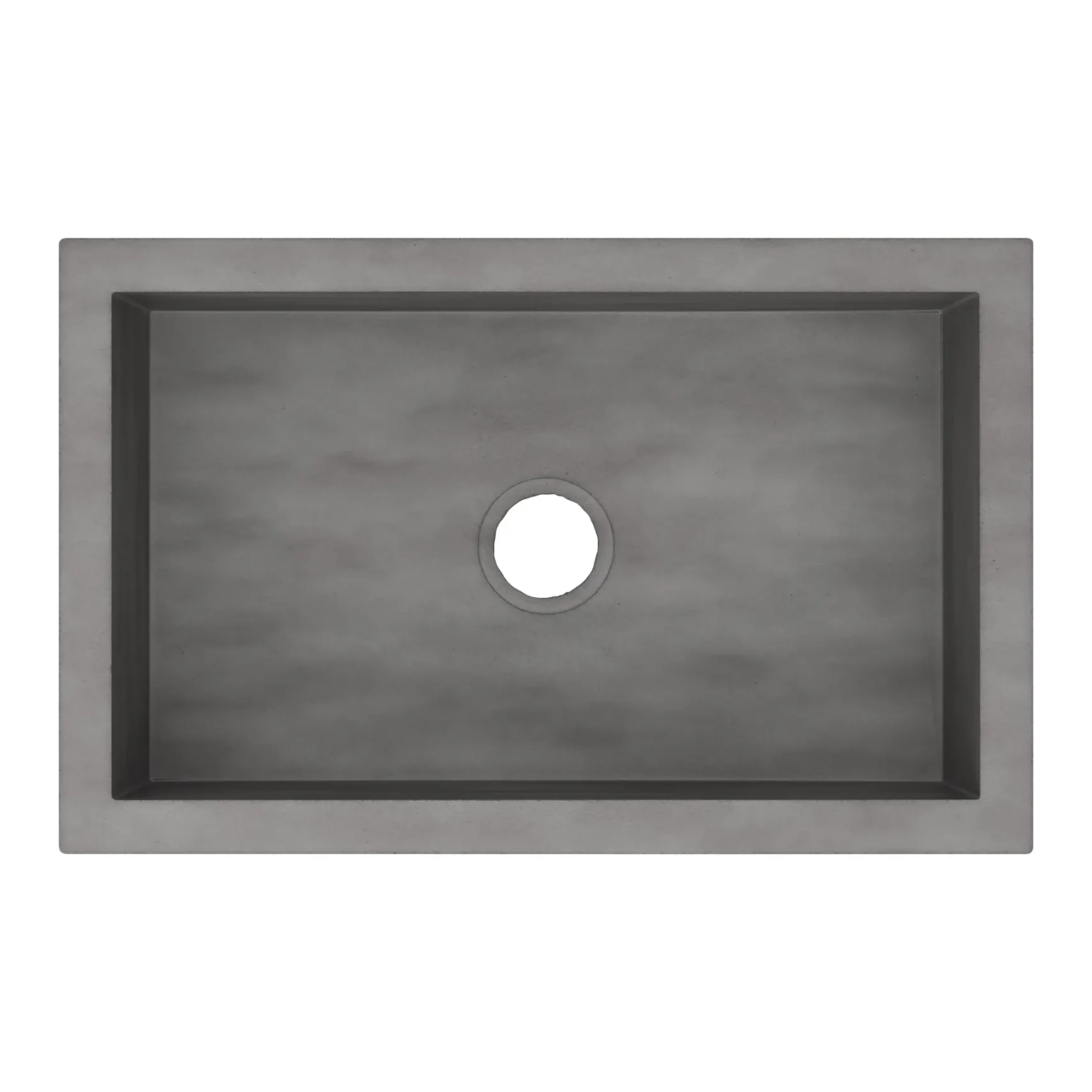 Native Trails Pacifica 30" Undermount NativeStone Concrete Kitchen Sink, Slate, NSK3019-S