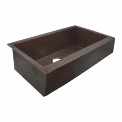 Native Trails Paragon Concierge 33" Copper Workstation Farmhouse Kitchen Sink, Antique Copper, CPKG291