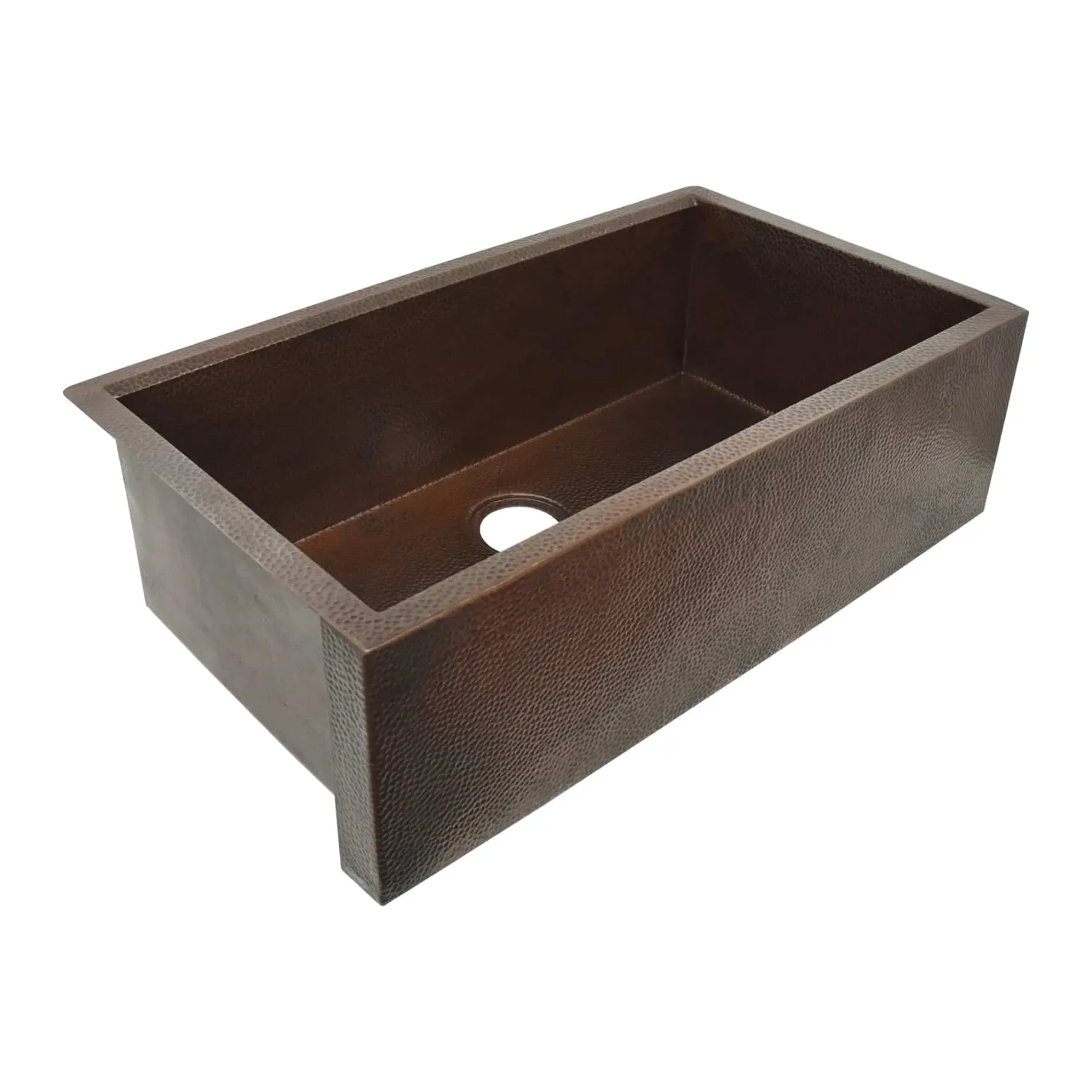 Native Trails Pinnacle Concierge 33" Copper Workstation Farmhouse Kitchen Sink, Antique Copper, CPKG292