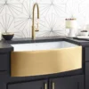 Native Trails Rendezvous 33" Fireclay Farmhouse Sink, Matte Gold, PMK3320-G