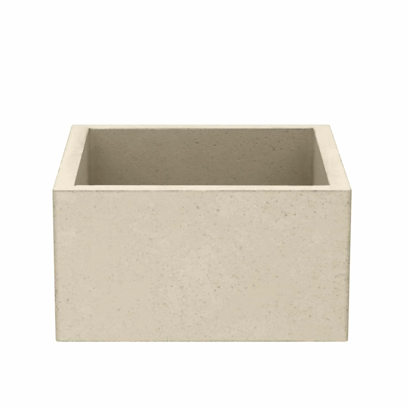 Native Trails Ventana 15" NativeStone Concrete Farmhouse Sink, Sand, NSB1515-D