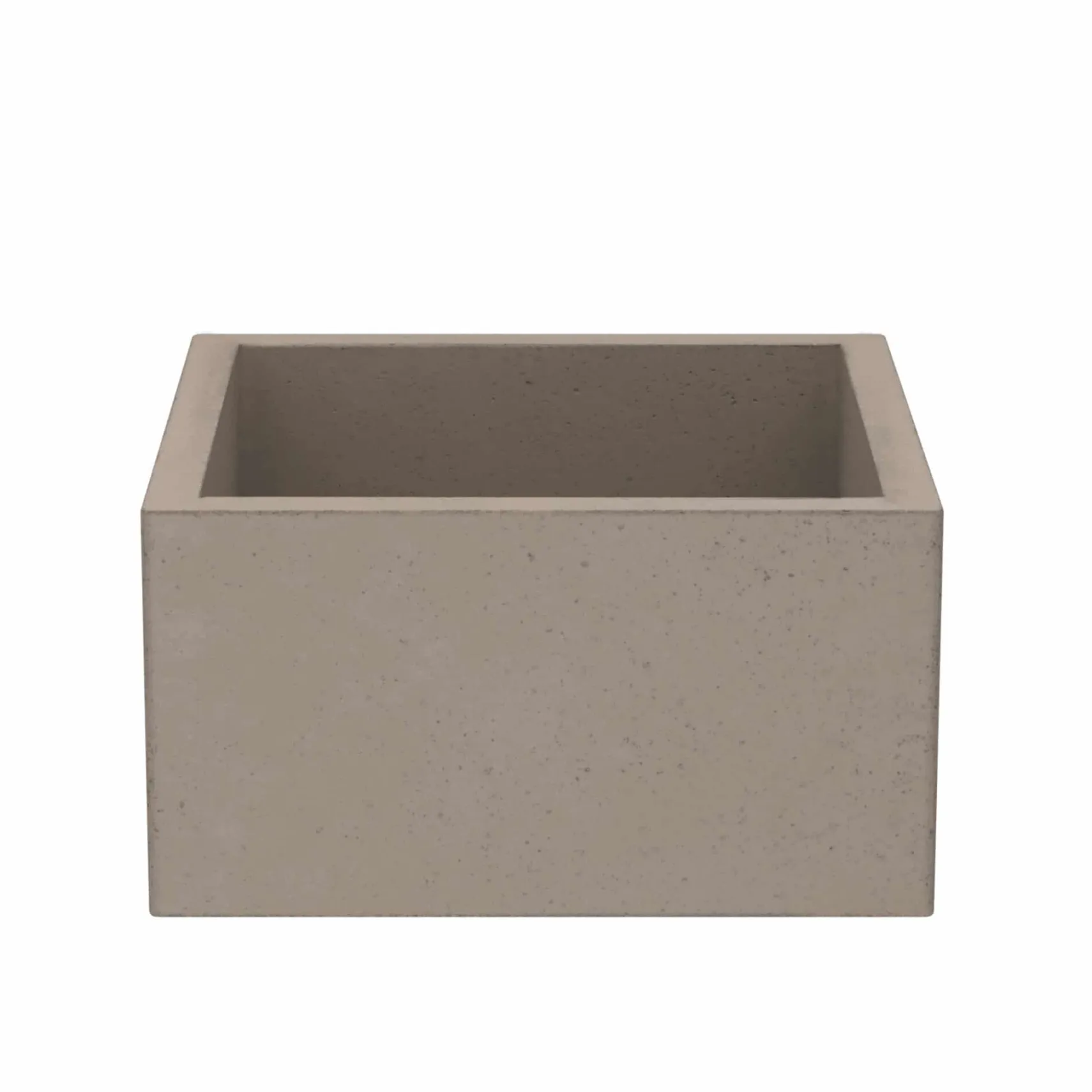 Native Trails Ventana 15" NativeStone Concrete Farmhouse Sink, Earth, NSB1515-E