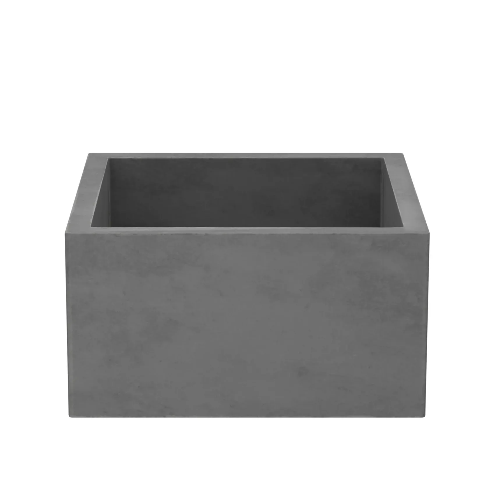 Native Trails Ventana 15" NativeStone Concrete Farmhouse Sink, Slate, NSB1515-S