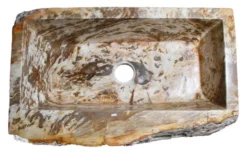 36" Petrified Wood Farmhouse Kitchen Sink in Brown, Cream and Red Orange, KF362210SB-PEWD-1