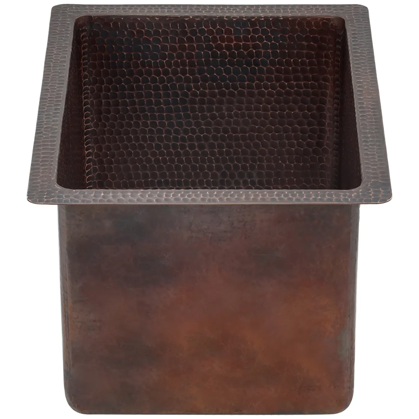 Premier Copper Products 17" Rectangle Copper Bar/Prep Sink, Oil Rubbed Bronze, 14 Gauge, BREC1713DB