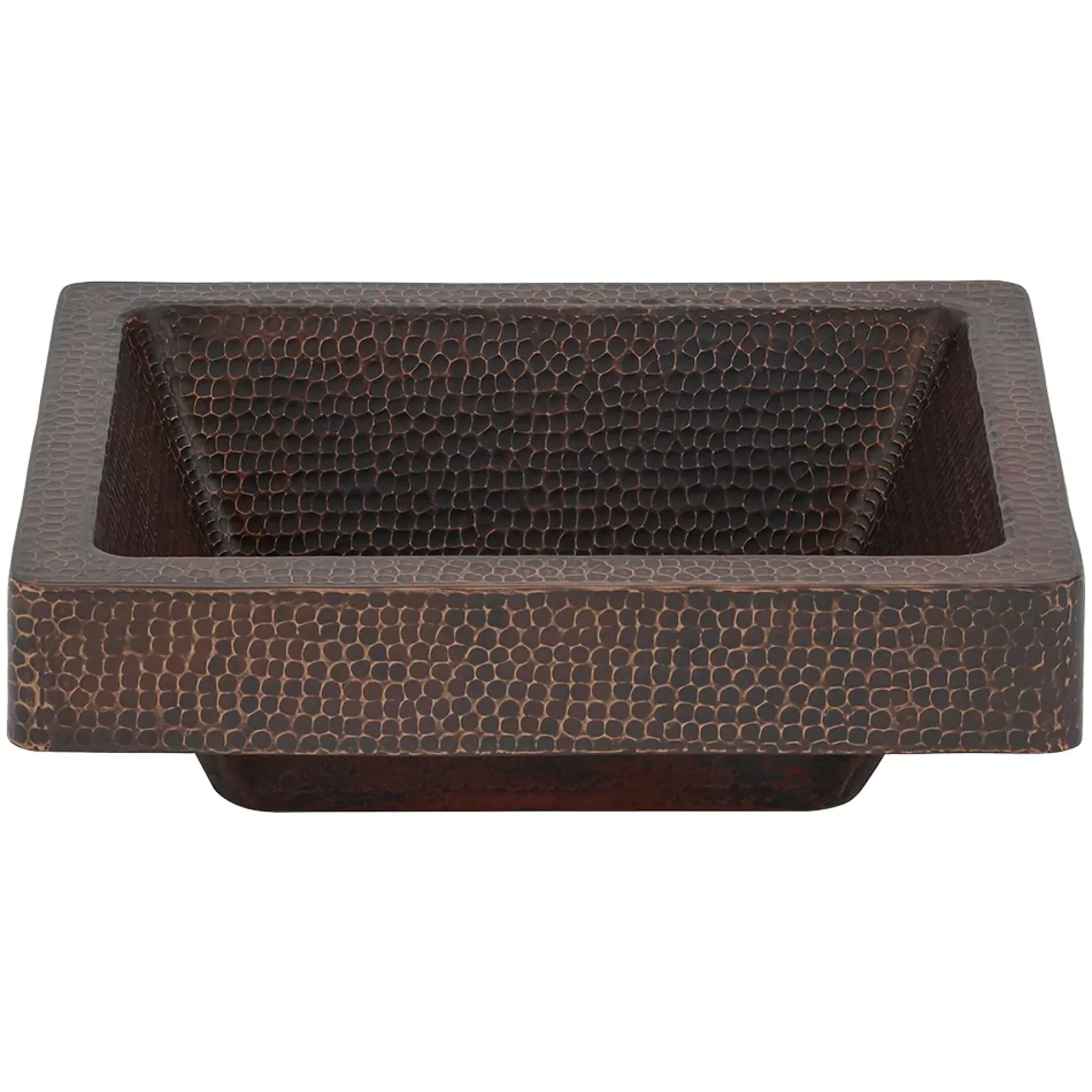 Premier Copper Products 15" x 12" Rectangle Vessel - Above Counter Copper Bathroom Sink, Oil Rubbed Bronze, 17 Gauge, VREC15SKDB