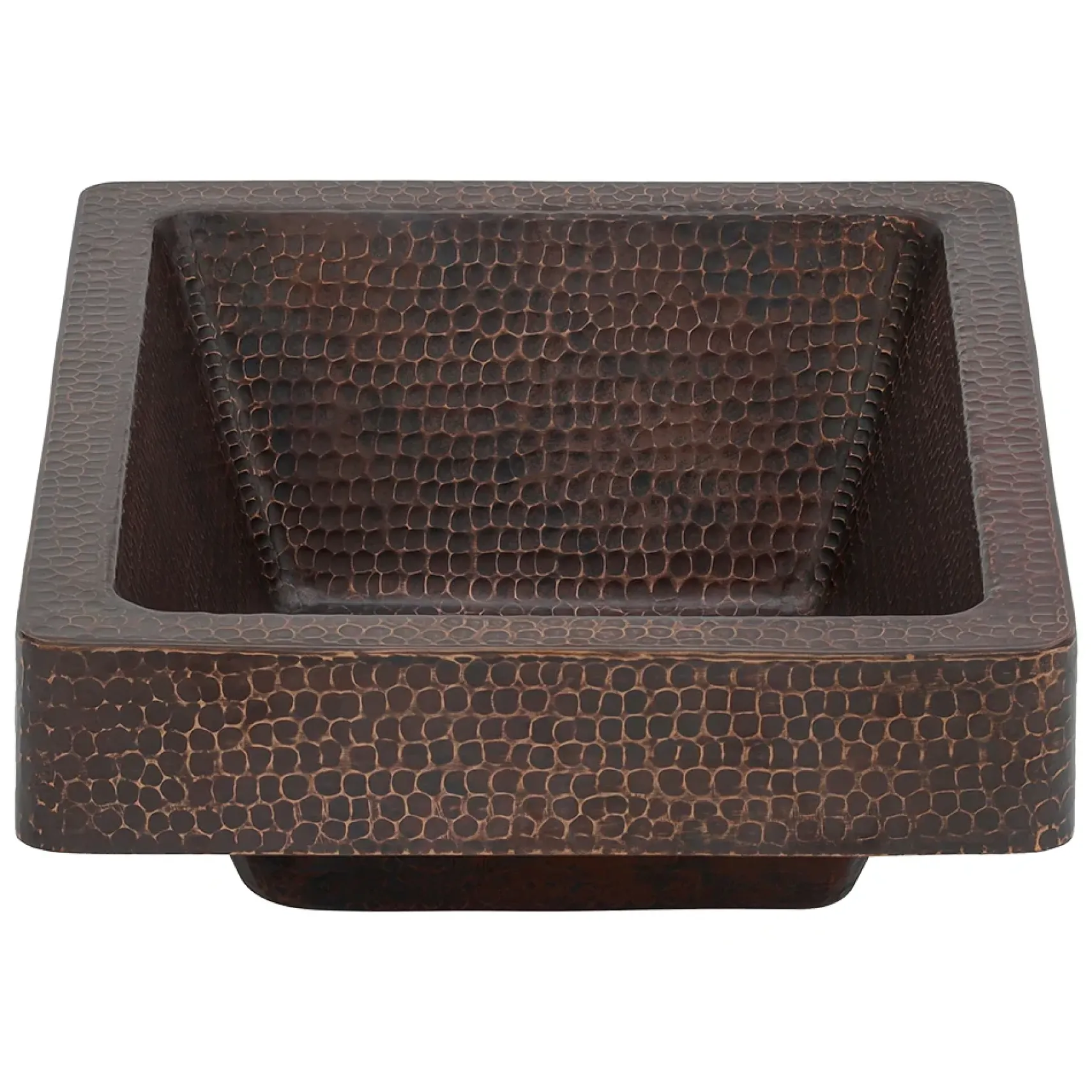 Premier Copper Products 15" x 12" Rectangle Vessel - Above Counter Copper Bathroom Sink, Oil Rubbed Bronze, 17 Gauge, VREC15SKDB