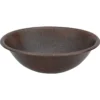 Premier Copper Products 20" Oval Copper Bathroom Sink, Oil Rubbed Bronze, LO20RDB