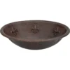 Premier Copper Products 19" Oval Copper Bathroom Sink, Oil Rubbed Bronze, LO19RFLDB