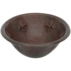 Premier Copper Products 19" Oval Copper Bathroom Sink, Oil Rubbed Bronze, LO19RFLDB