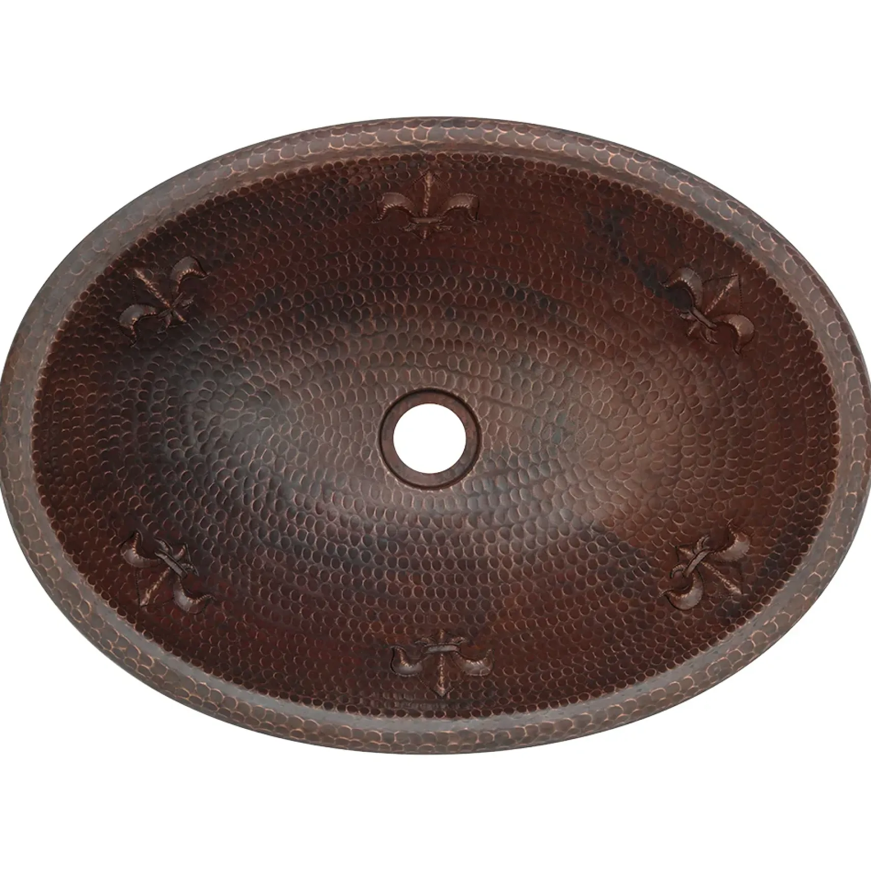Premier Copper Products 19" Oval Copper Bathroom Sink, Oil Rubbed Bronze, LO19RFLDB