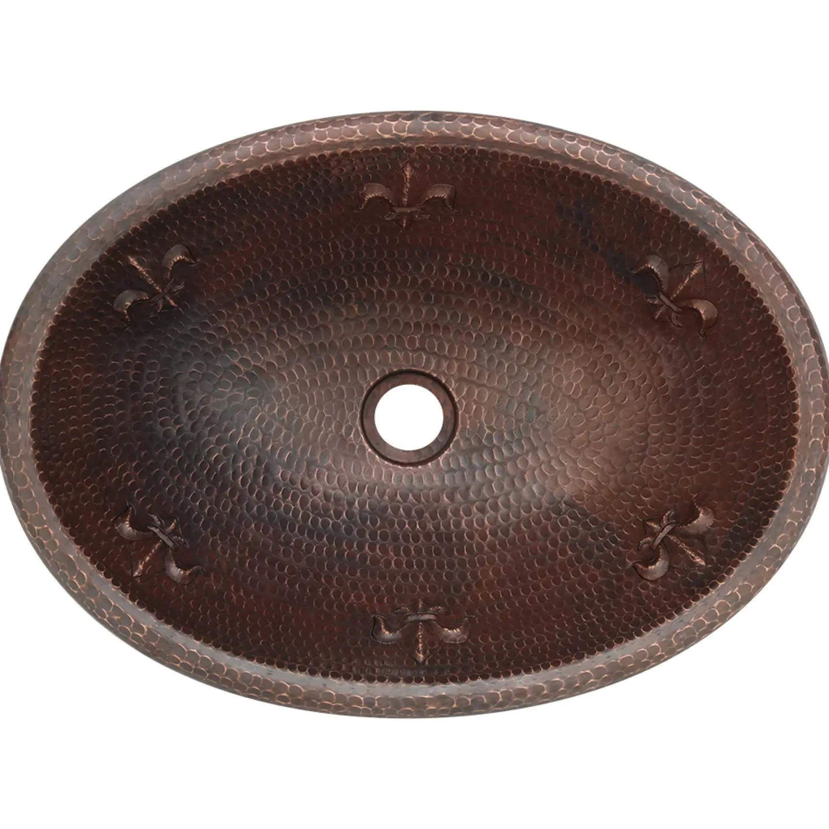 Premier Copper Products 19" Oval Copper Bathroom Sink, Oil Rubbed Bronze, LO19RFLDB