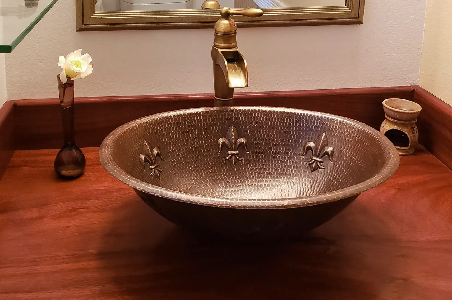 Premier Copper Products 19" Oval Copper Bathroom Sink, Oil Rubbed Bronze, LO19RFLDB