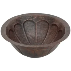 Premier Copper Products 19" Oval Copper Bathroom Sink, Oil Rubbed Bronze, LO19FSBDB