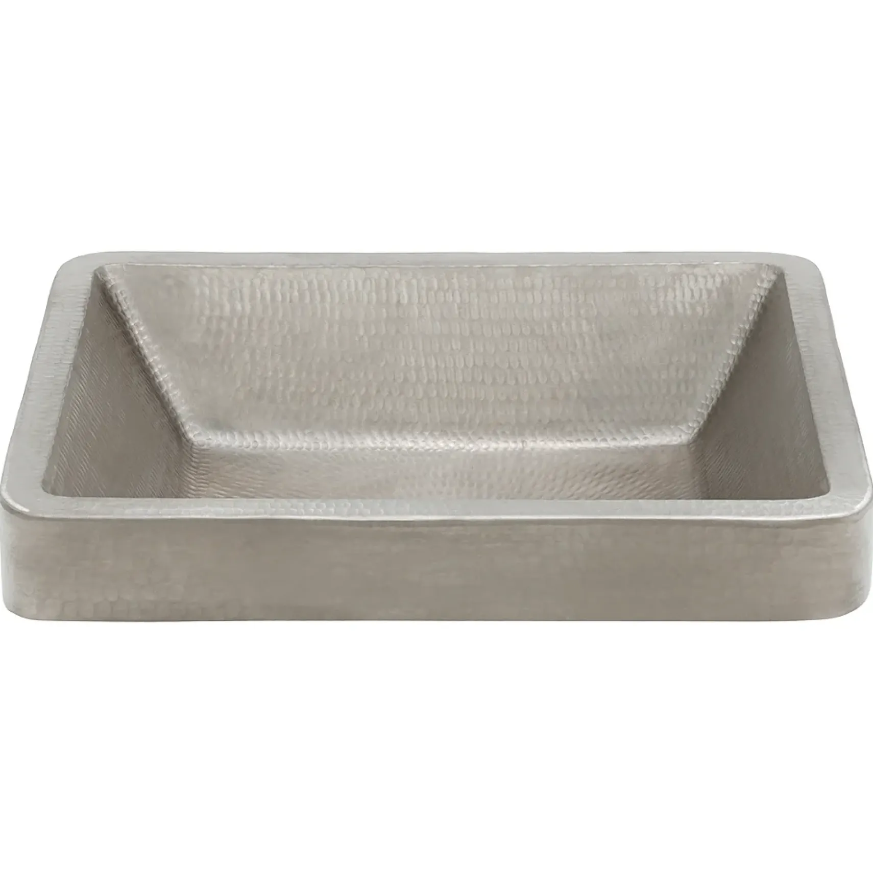 Premier Copper Products 19" Rectangle Copper Bathroom Sink, Nickel, VREC19SKEN