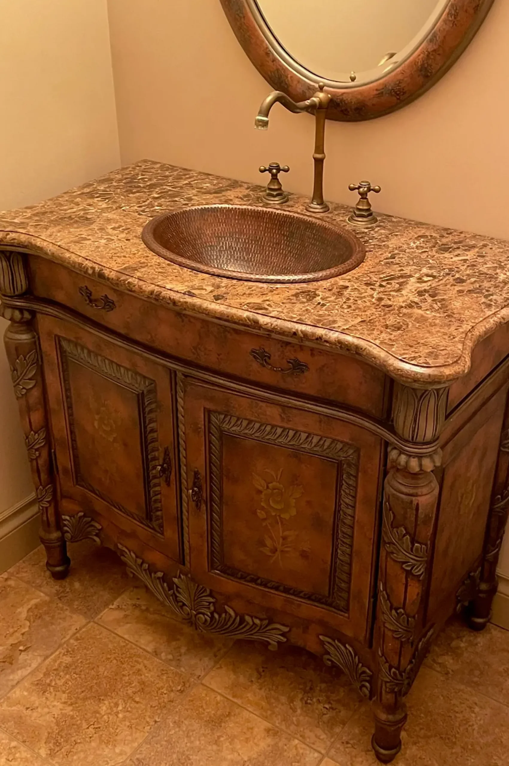 Premier Copper Products 19" Oval Copper Bathroom Sink, Oil Rubbed Bronze, LO19RDB