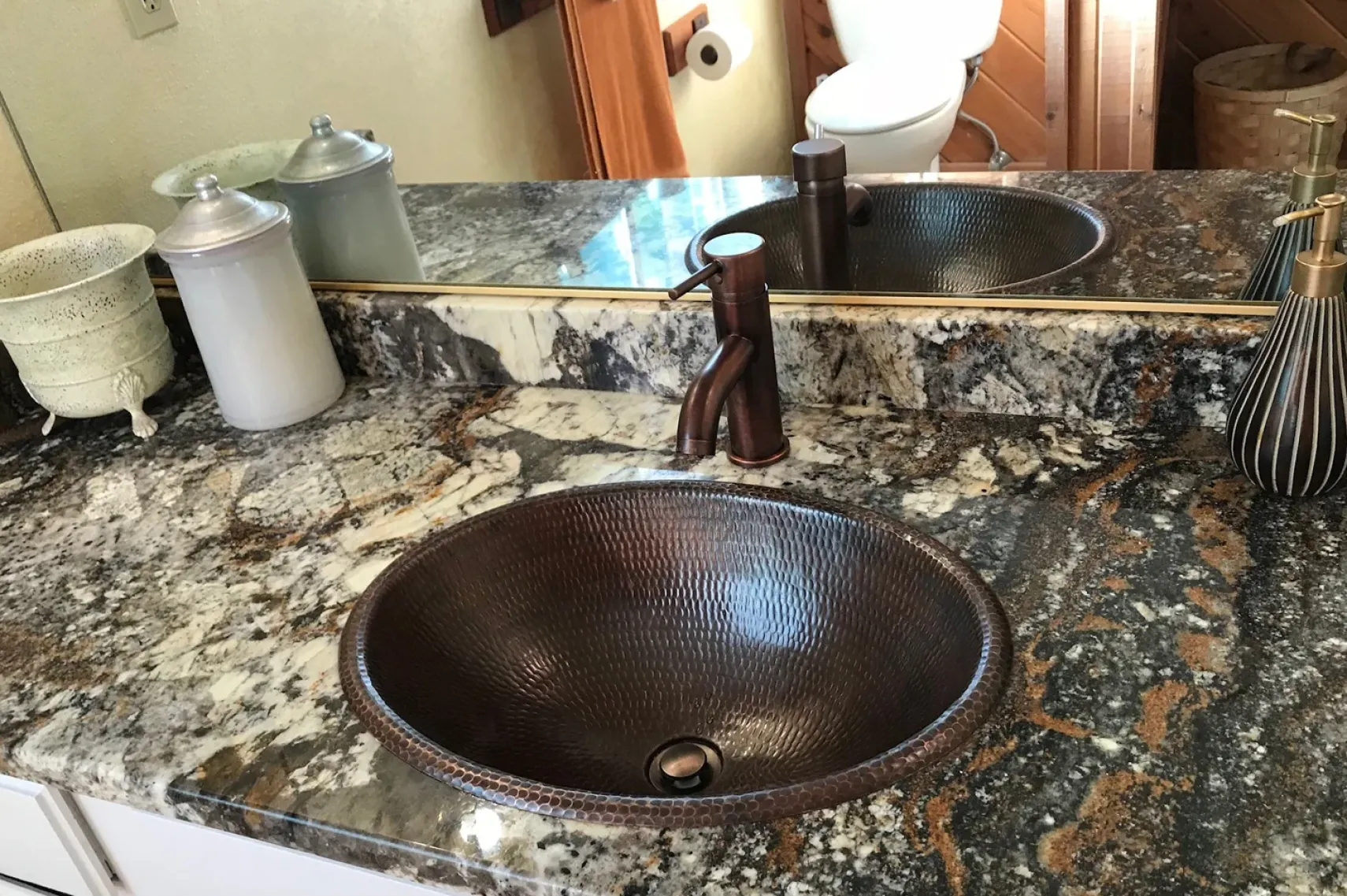 Premier Copper Products 19" Oval Copper Bathroom Sink, Oil Rubbed Bronze, LO19RDB