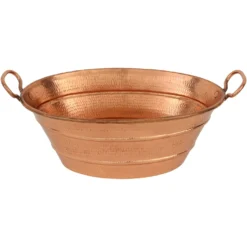 Premier Copper Products 19" Oval Copper Bathroom Sink, Polished Copper, VOB16PC