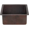 Premier Copper Products 16" Copper Bar/Prep Sink, Oil Rubbed Bronze, BS16DB3