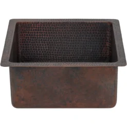 Premier Copper Products 16" Copper Bar/Prep Sink, Oil Rubbed Bronze, BS16DB3