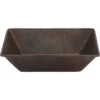 Premier Copper Products 17" Rectangle Copper Bathroom Sink, Oil Rubbed Bronze, VREC17WDB