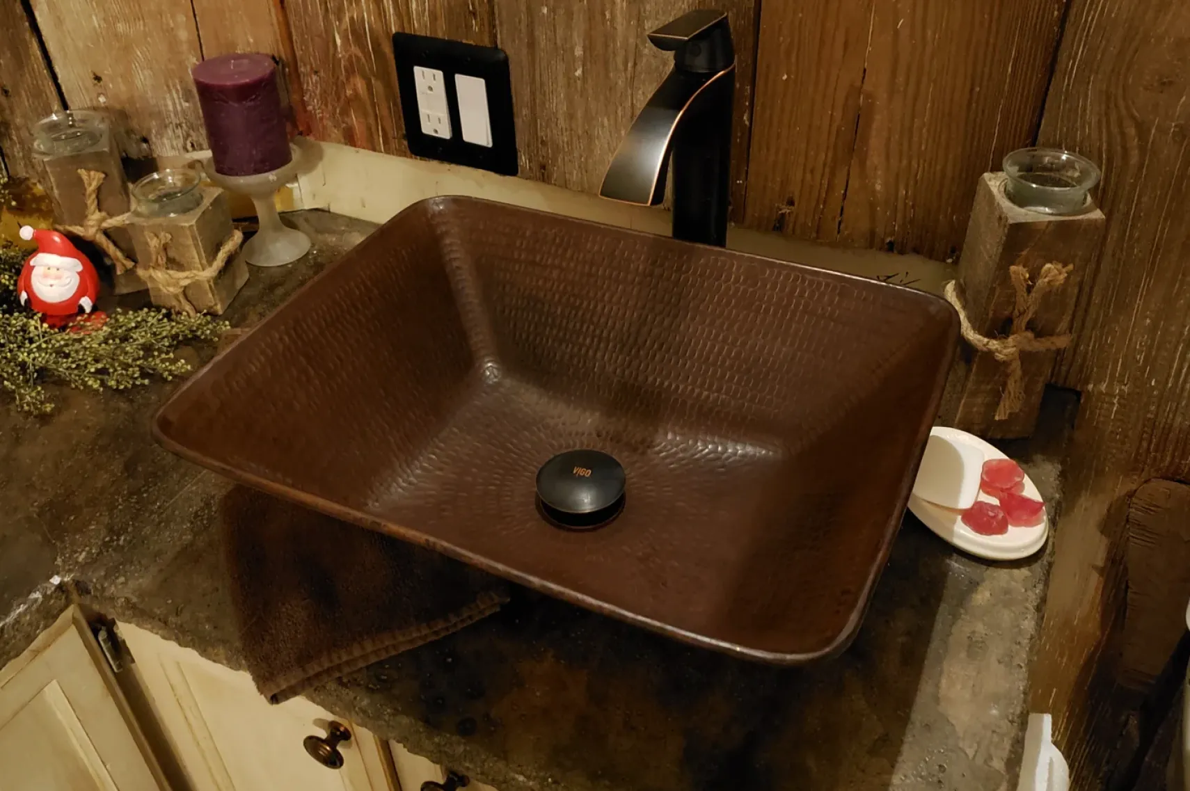 Premier Copper Products 17" Rectangle Copper Bathroom Sink, Oil Rubbed Bronze, VREC17WDB