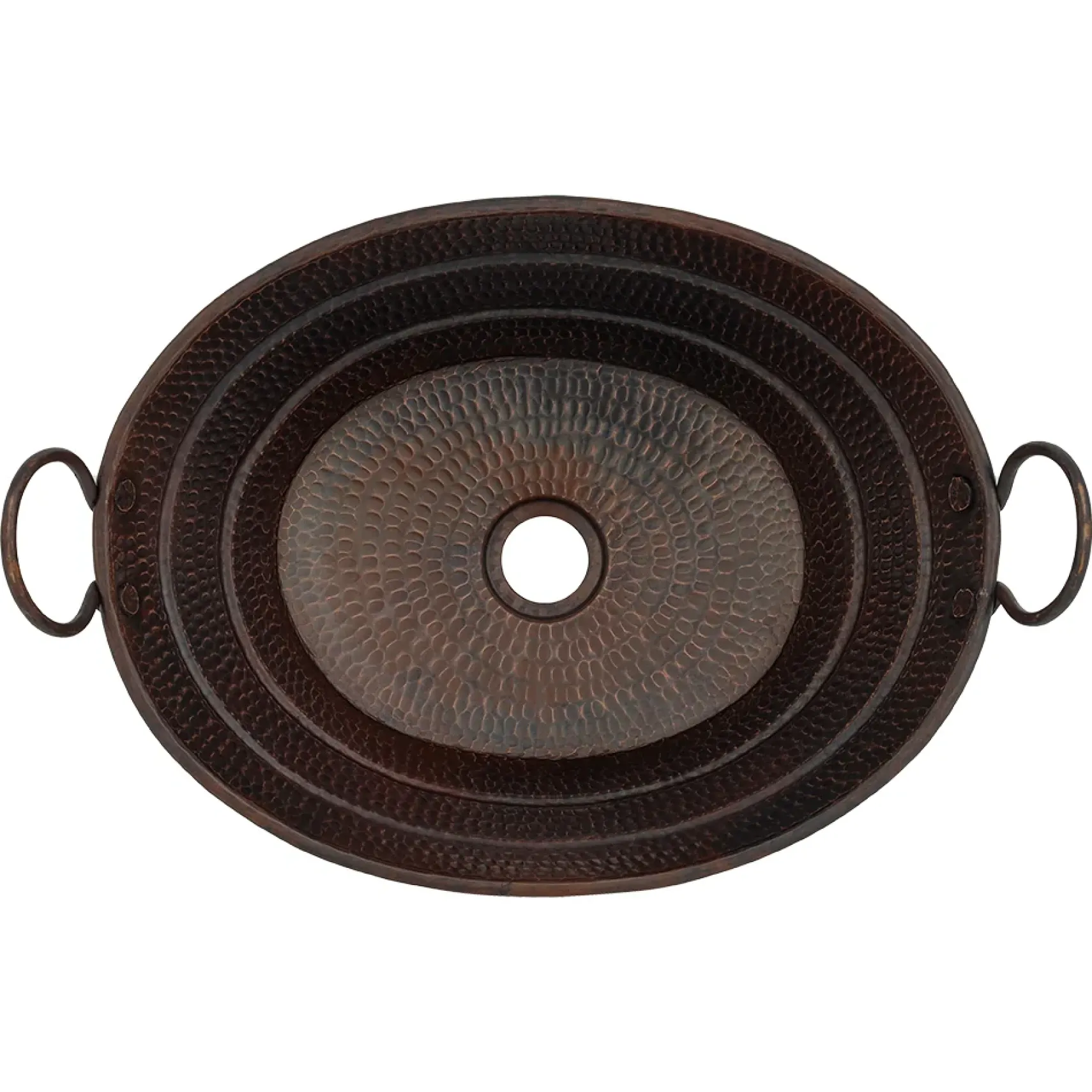 Premier Copper Products 19" Oval Copper Bathroom Sink, Oil Rubbed Bronze, VOB16DB