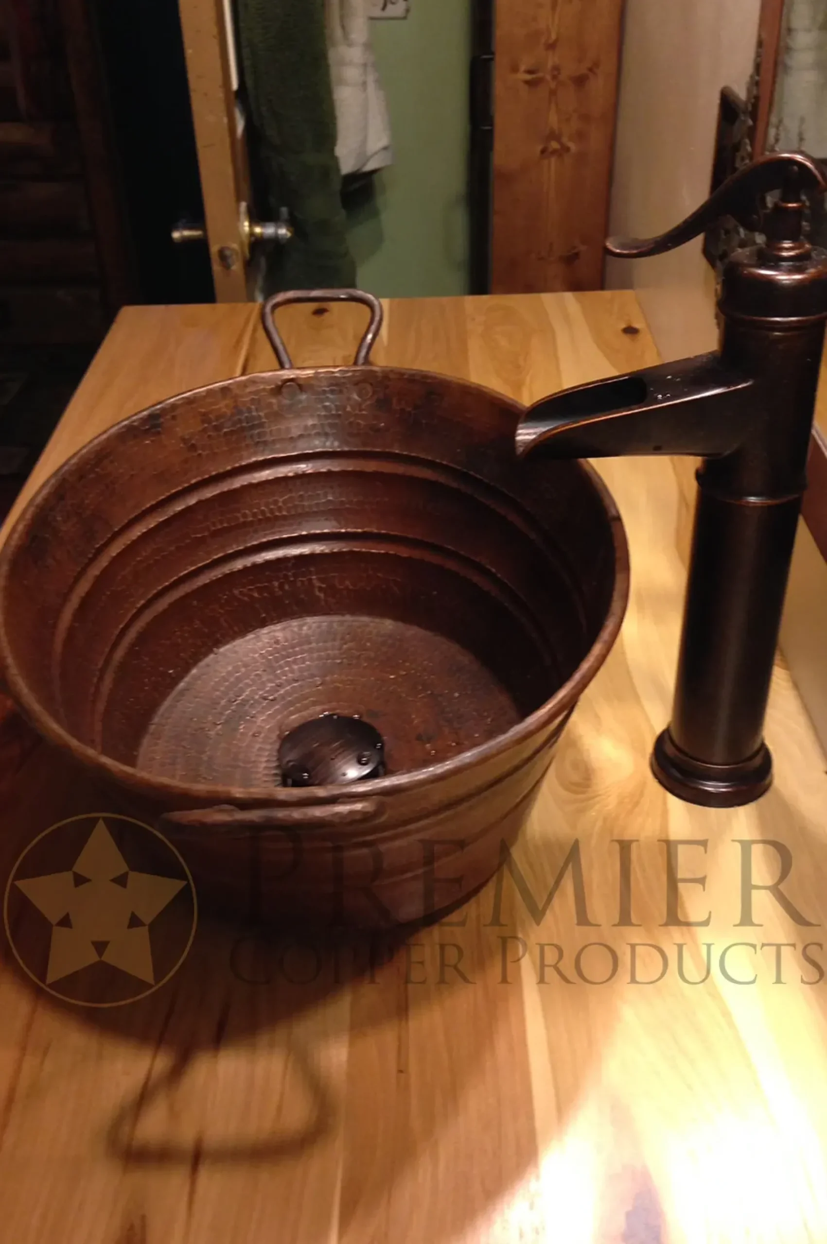 Premier Copper Products 19" Oval Copper Bathroom Sink, Oil Rubbed Bronze, VOB16DB