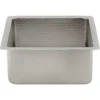 Premier Copper Products 16" Square Copper and Nickel Bar/Prep Sink, 14 Gauge, BS16EN3