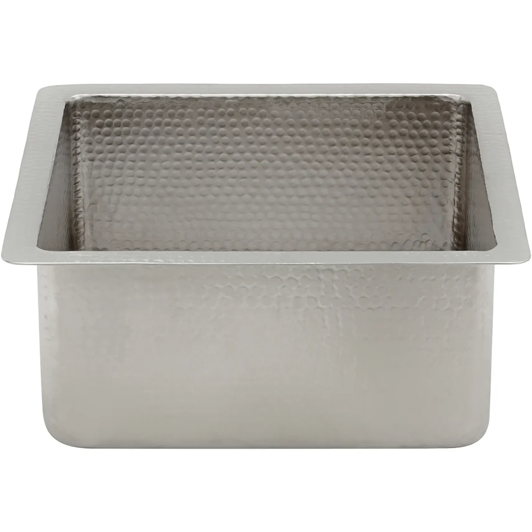Premier Copper Products 16" Square Copper and Nickel Bar/Prep Sink, 14 Gauge, BS16EN3
