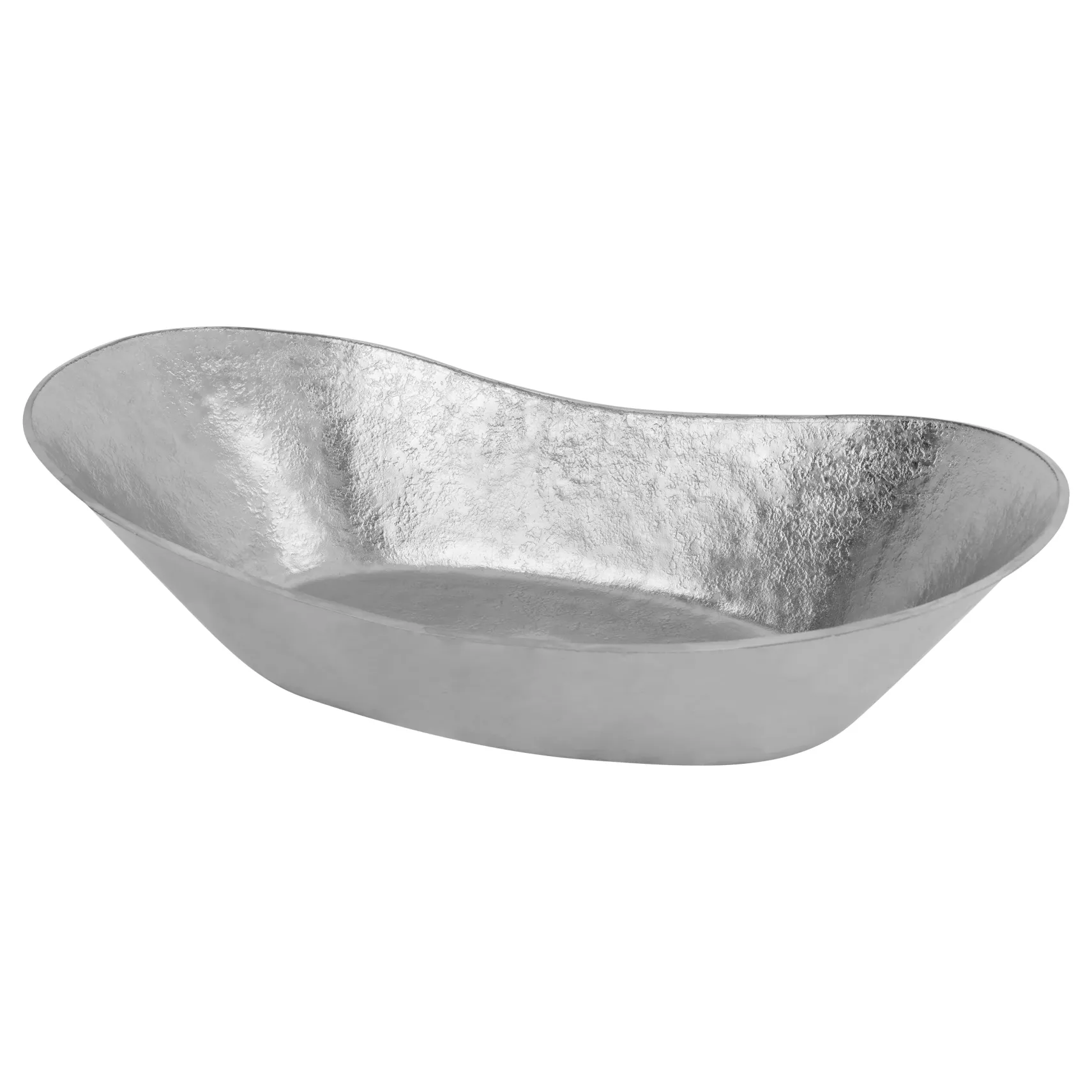 Premier Copper Products 23" x 12" Oval Vessel - Above Counter Terra Firma Copper Bathroom Sink, Nickel, 10 Gauge, TFVBT23EN